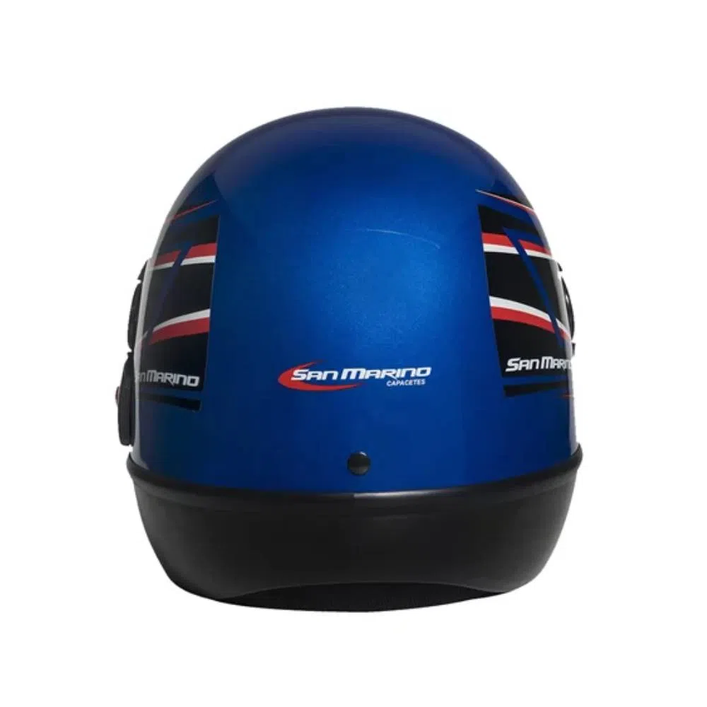 Capacete Integral San Marino Tittanium Azul E Preto - Imagem 6