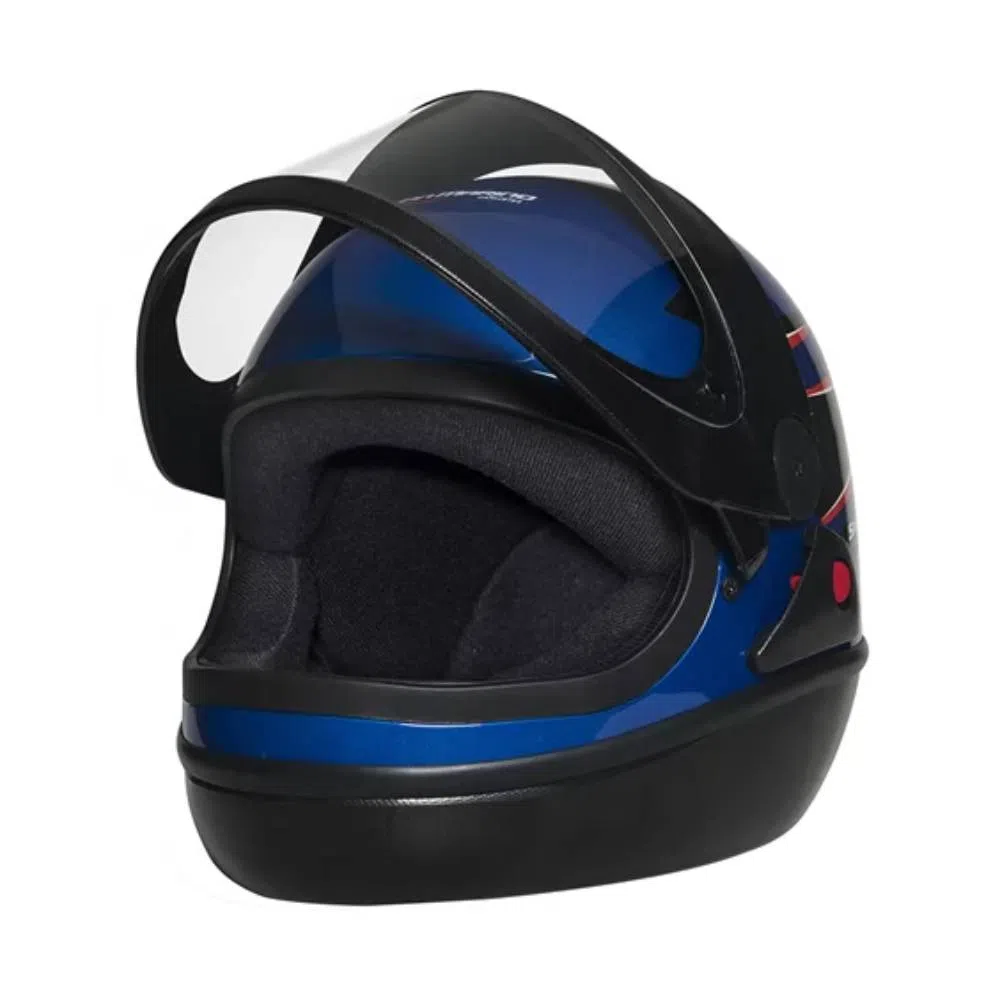 Capacete Integral San Marino Tittanium Azul E Preto - Imagem 2