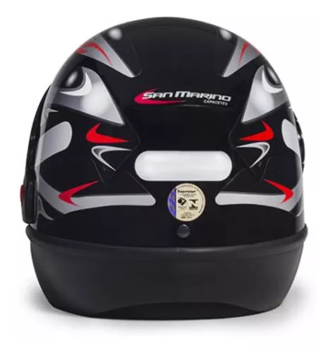 Capacete para moto integral San Marino Grafic preto - Imagem 6